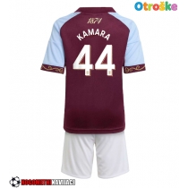 Otroške Nogometnih dresov Aston Villa Boubacar Kamara #44 Domači 2025-26 Kratki rokavi (+ hlače)
